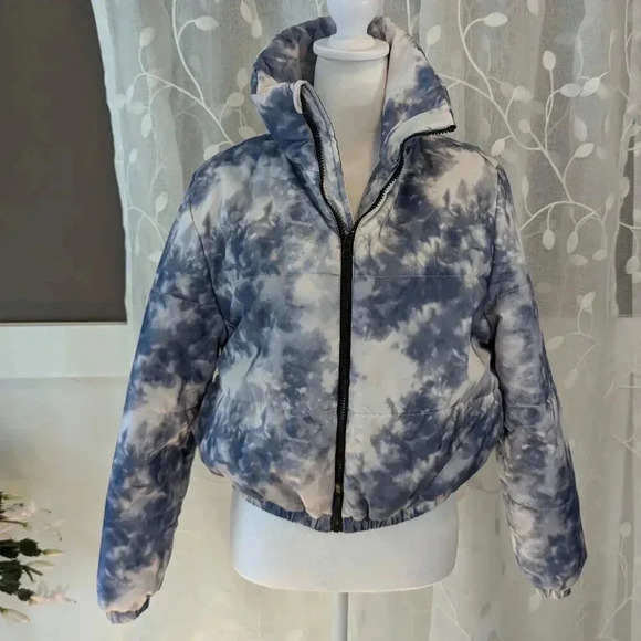 Wild Fable Blue/White Puffer Jacket, Size XS - Picture 1 of 5